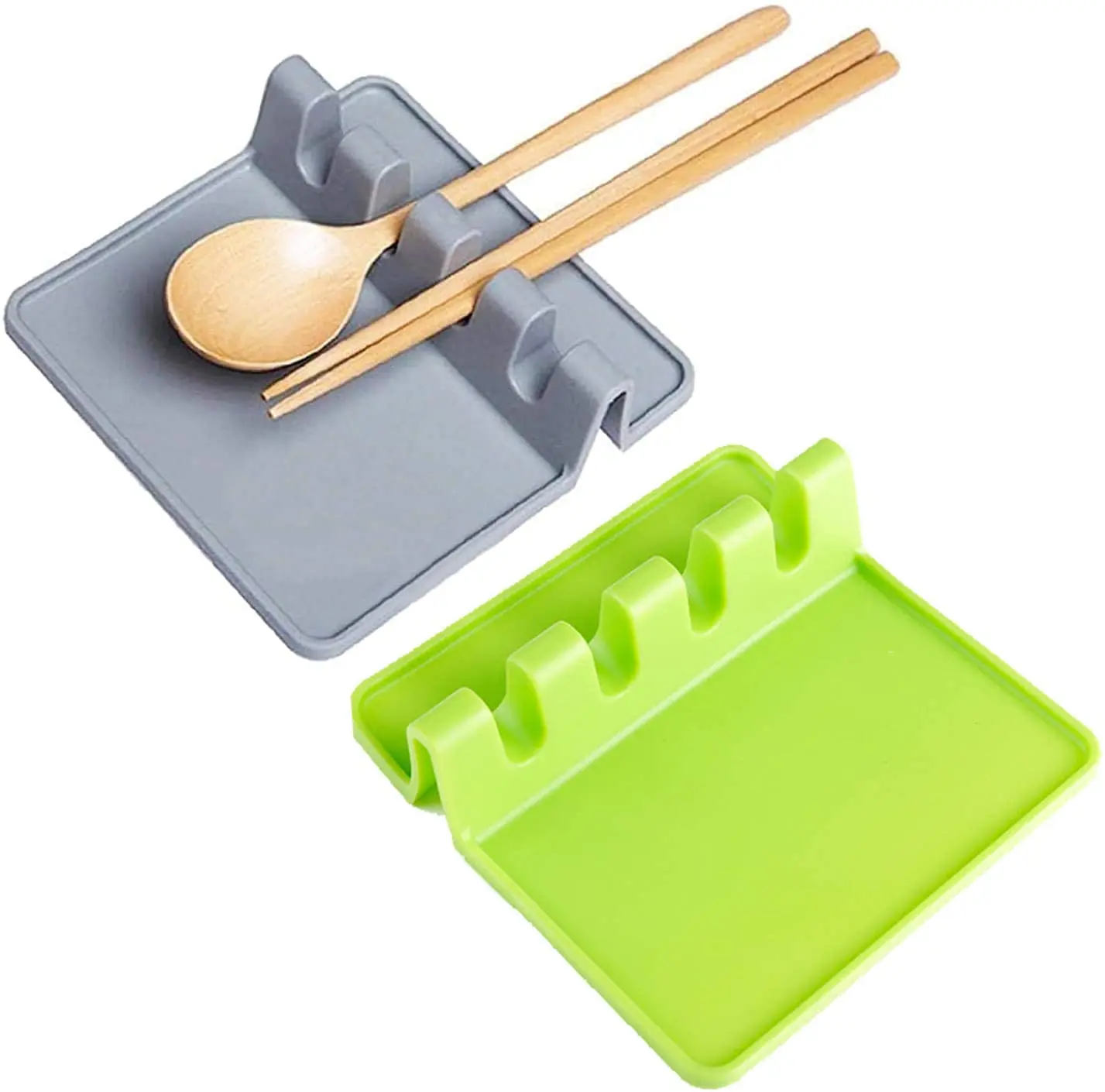 

Silicone Utensil Rest with Drip Pad for Multiple Utensils Heat-Resistant Spoon Rest Spoon Holder, Customized color