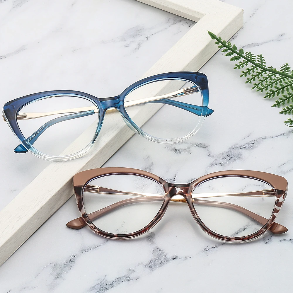 

Lmamba 2021 New Fashion Cat Eye Anti Blue Light Blocking Glasses Trendy Optical Glasses Eyeglasses Frames