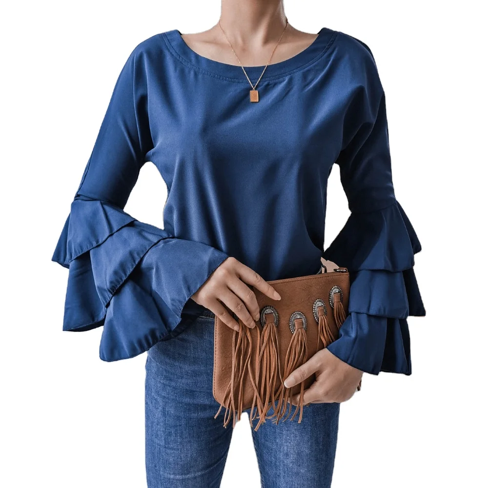 

2022 best selling wholesale ladies chiffon blouse woman tops fashionable blouse women