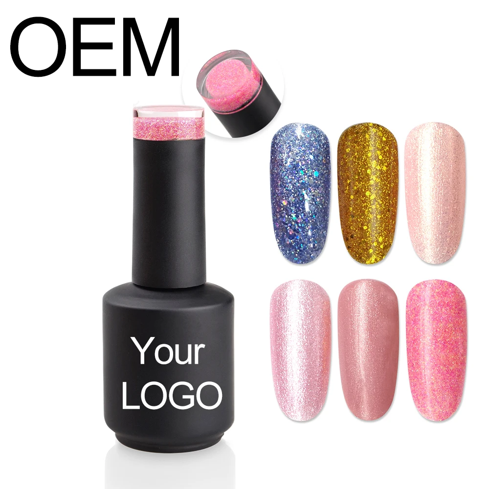Custom gel polish logo 15ml nail art soak off color gel polish uv gel nail polish