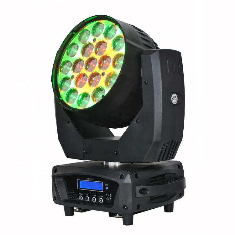 LED Moving Head Wash Zoom 19x15W RGBW 4in1 8 to 50 degree