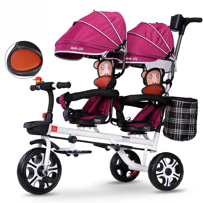 Twin Children's Tricycle Twin Baby Bicycle 137 Years Old Baby