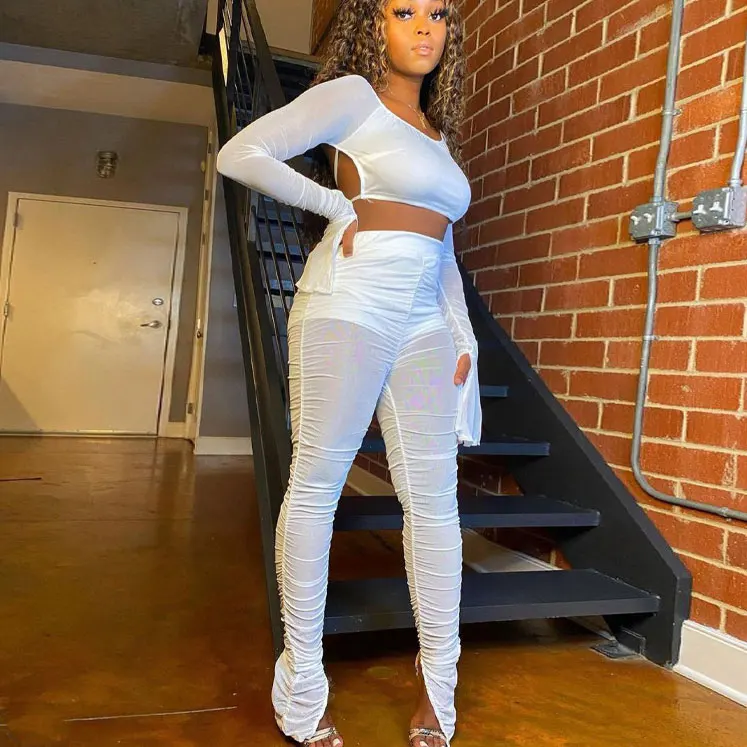 

FS3332A 2021 spring new style clothing women two piece set