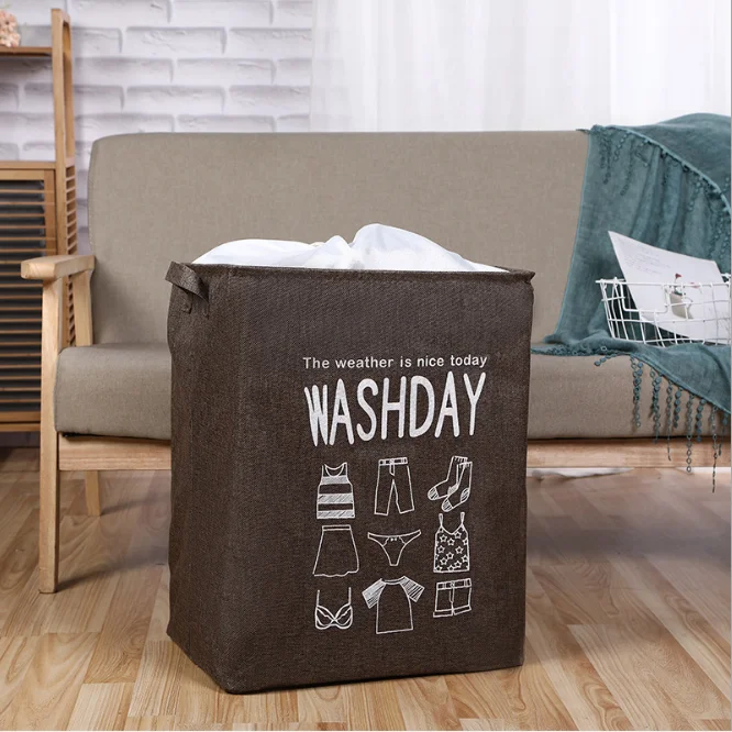 

Household daily necessities Big Mac clothes quilt finishing foldable storage basket cotton and linen dustproof storage bag