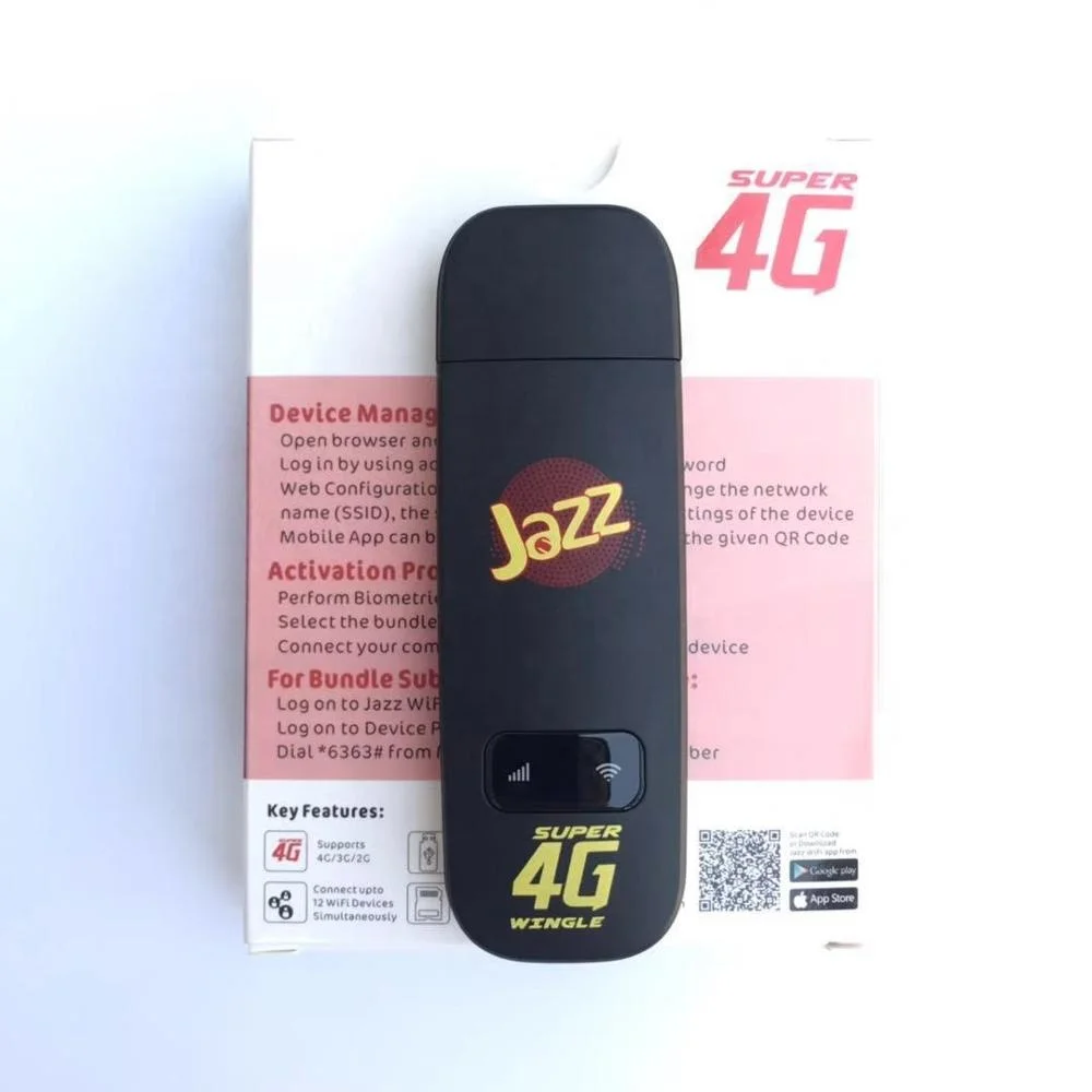

JAZZ W02 150mbps 4G USB Car Mini Wifi Dongle Wingle LTE Cat.4, Black