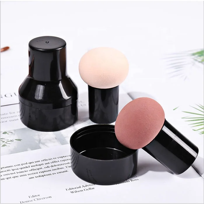 

BEAU FLY Wholesale Mushroom Head Powder Puff Handheld Facial Foundation Makeup Puff, Pink, black, tea color, etc