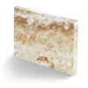 Transtones Customized New Material Artificial Golden Sahara Onyx Wall Panel Interior Engineered Stone