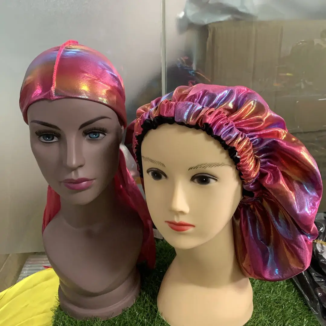 

hot sale Designer headbands and silky durag satin custom logo vendor for men and women silk durag and bonnet