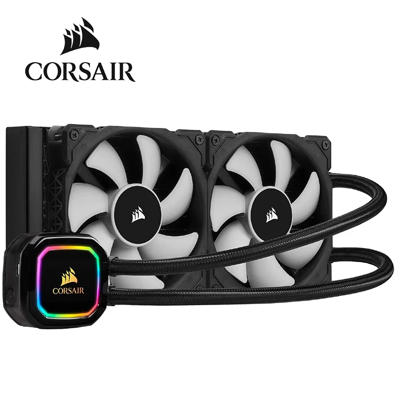 

Corsair iCUE H100i RGB Pro XT 240mm Radiator Dual 120mm PWM Fans Software Control Liquid CPU Cooler, Black