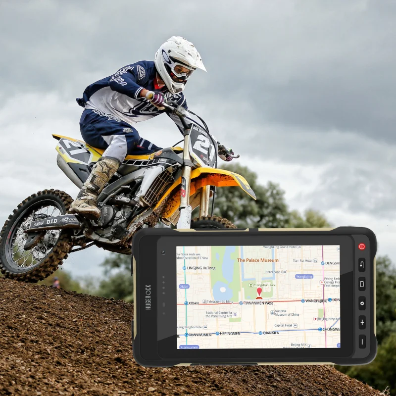 

7 inch rugged vehicle mounted tablet HUGEROCK X70 capable of withstanding strong vibrations from off-road motorcycles vehicles