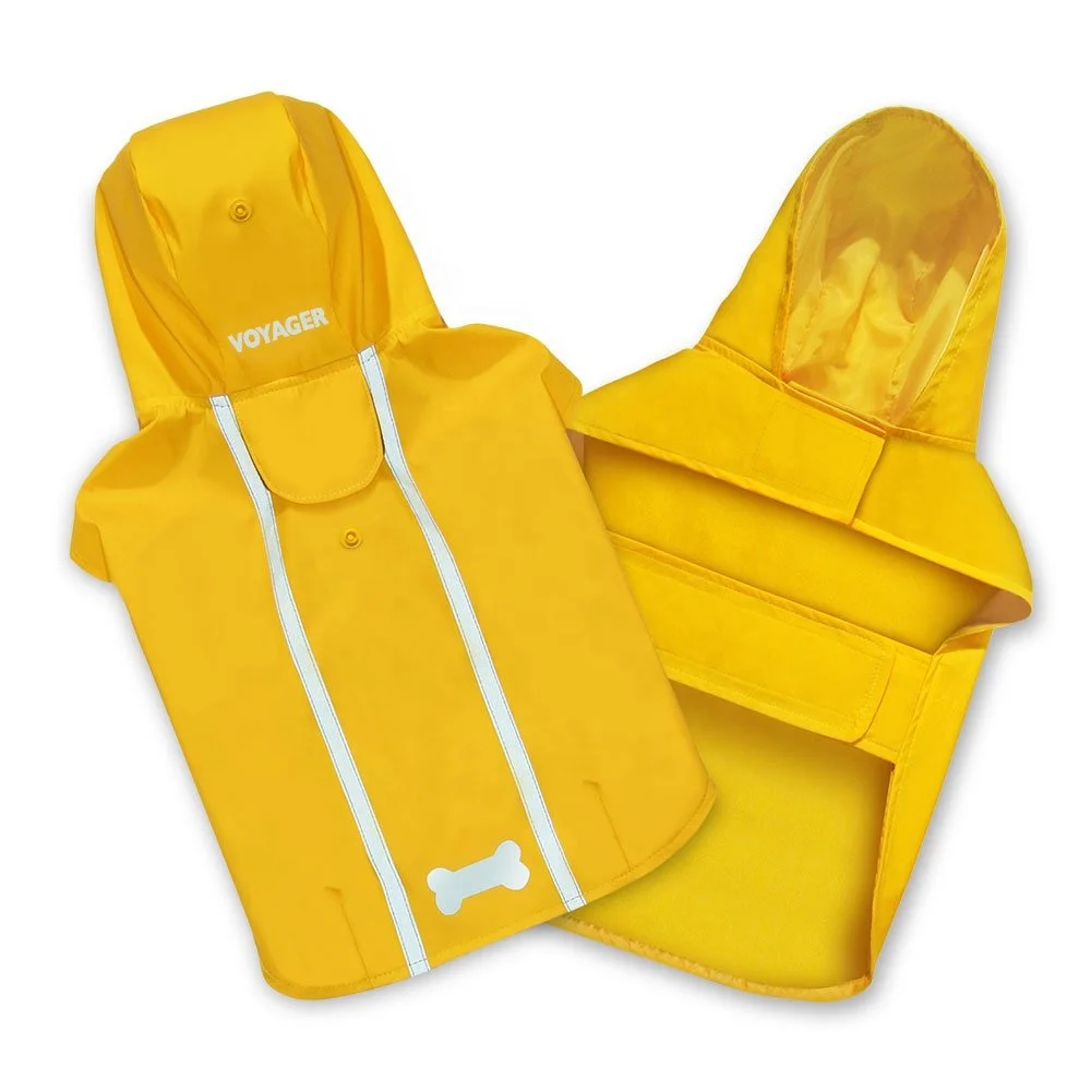 

Wholesale pet clothes dog raincoats waterproof hooded slicker poncho dog rain jacket, Blue