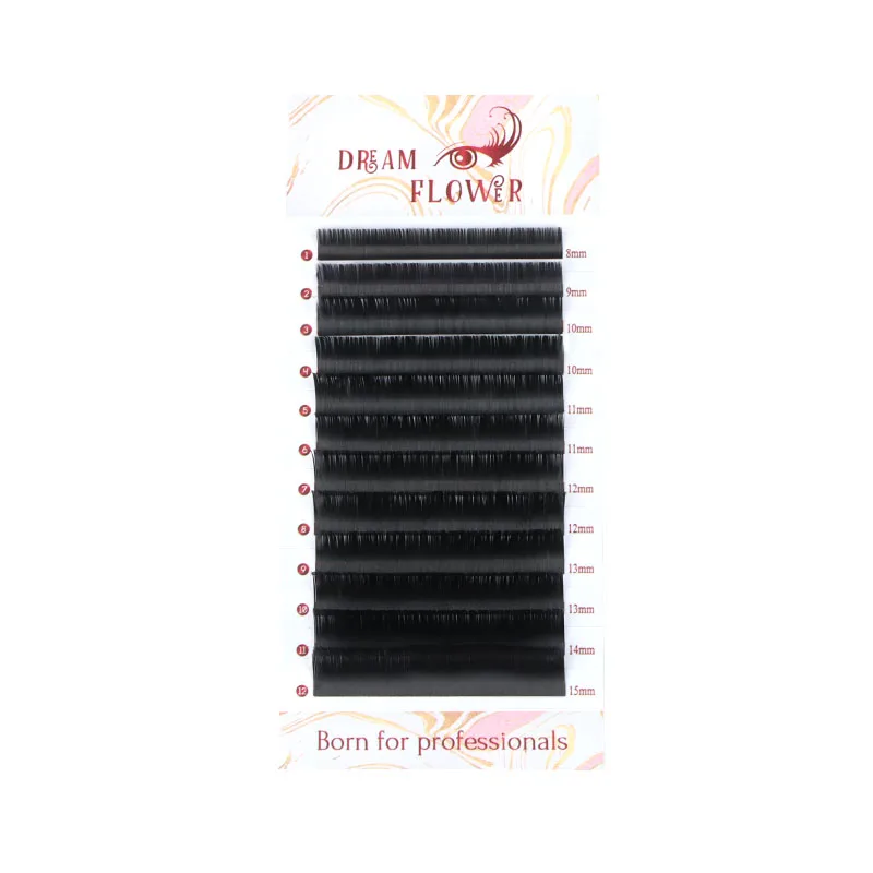 

Fluffy Split Tips Wispy Curl Fan Eye Lsah Bulk Individual Volume Ellipse Flat Eyelash Extension