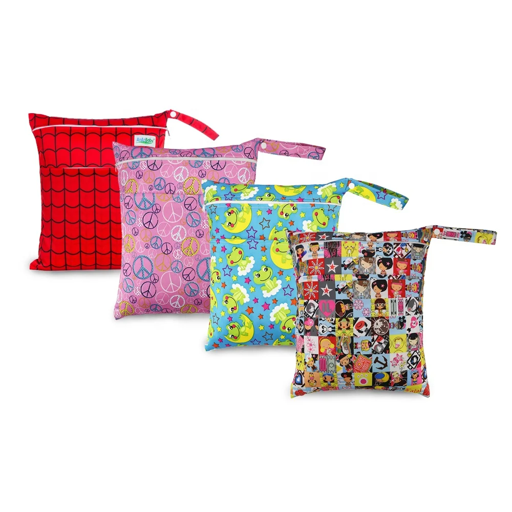

Multifunctional Baby Organizer Reusable Prints Diaper bag nappy Wet Bag Waterproof Mummy Storage Bag, Customized color