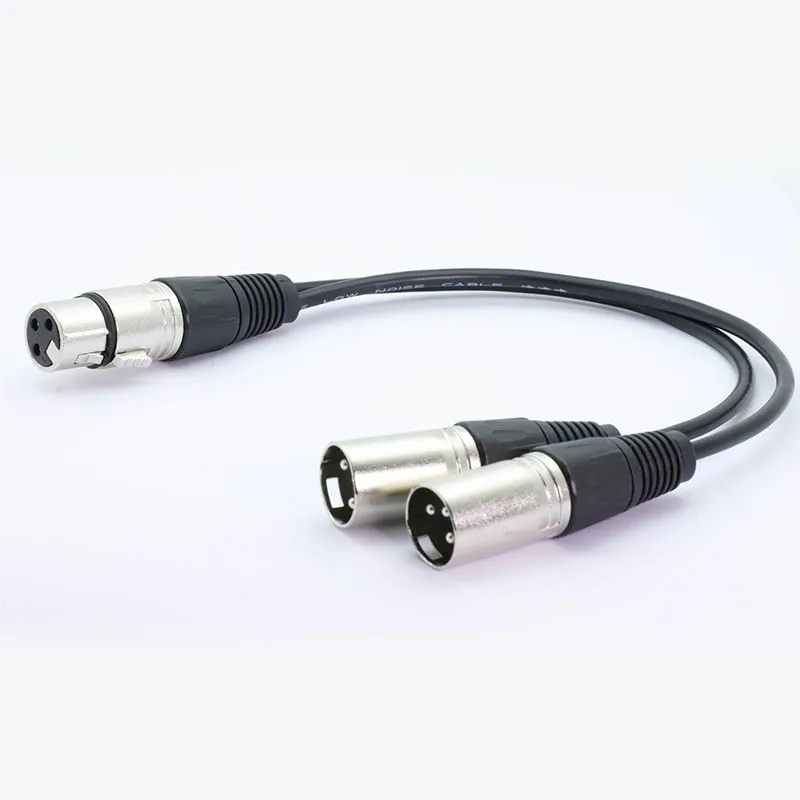 

Y Type XLR Balanced Cable 3 Pin XLR 2 Male to 1 Female Microphone Extension Cable for Audio Mixer Amplifiers 0.3M 1FT