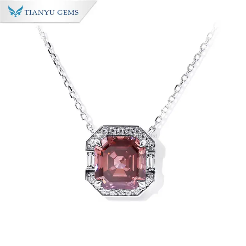 

Tianyu gems stock gift for Valentine's Day color cvd lab diamond necklace for women