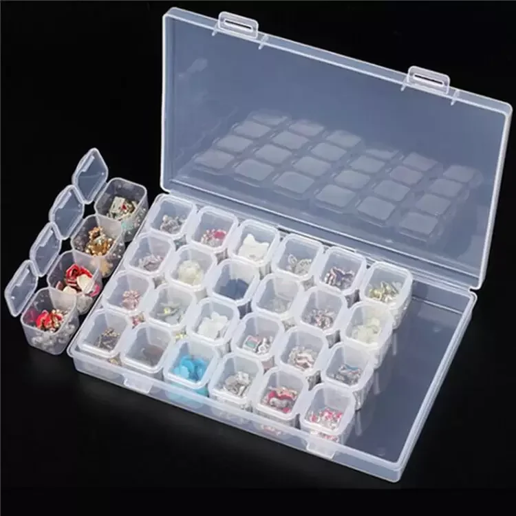 

28 Slots Compartments Target Kayway Plastic Divided Drawer Storage Box for Screws Nail Art