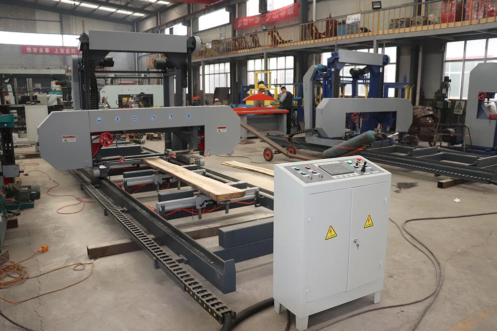 Large Horizontal Wood Bandsaw Electric Sawmill For Wood Cutting Used