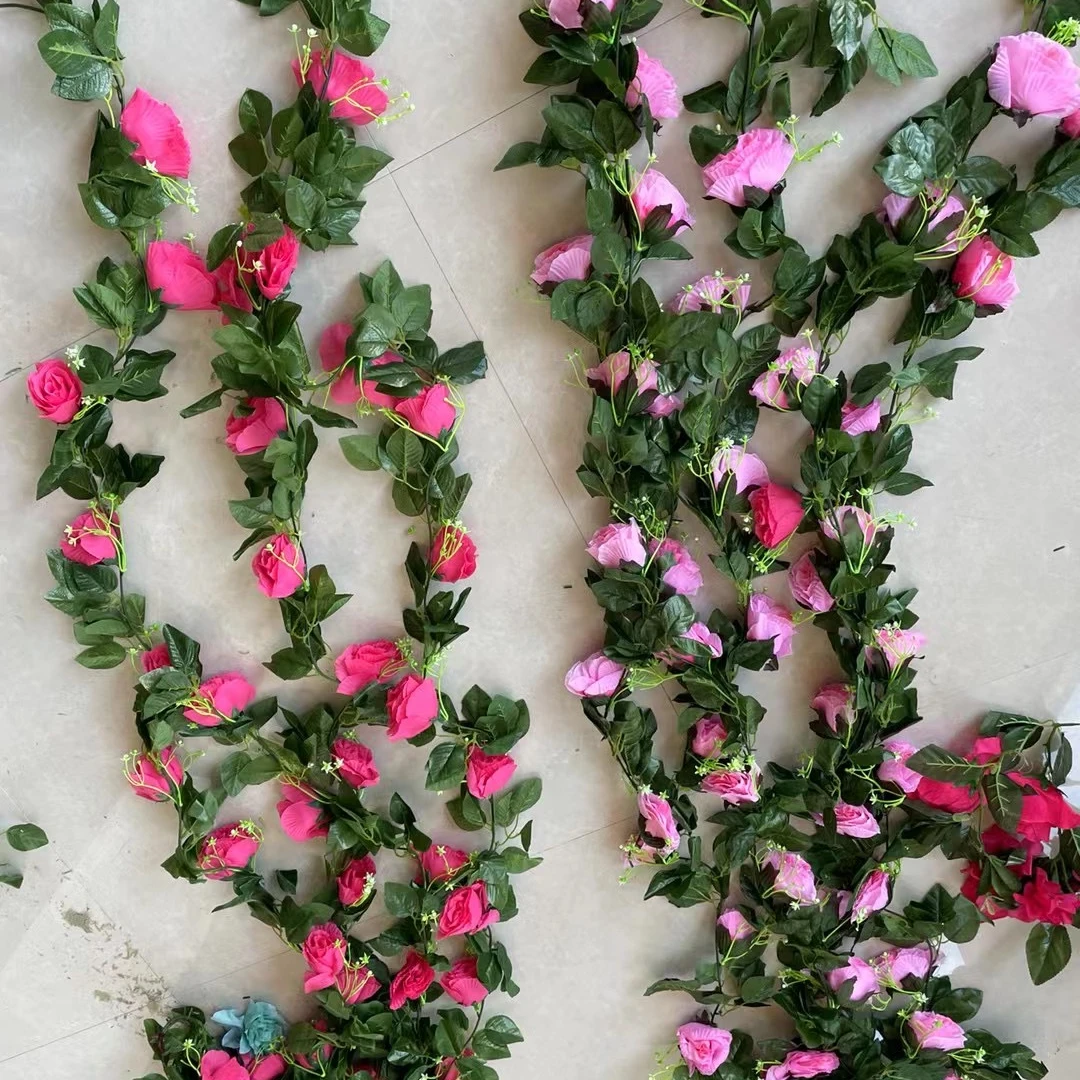 

Artificial Rose Vine Hanging Flower Garland For Home Wedding