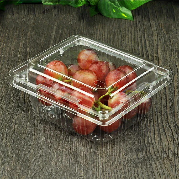 

Biodegradable Plastic Tray Fresh Vegetable Fruit Retain Packing Container, Transparent