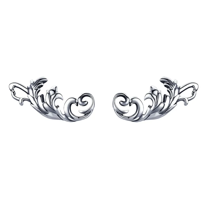 

New Product 925 Sterling Silver Trendy Twisted Line Retro fine Women Earrings