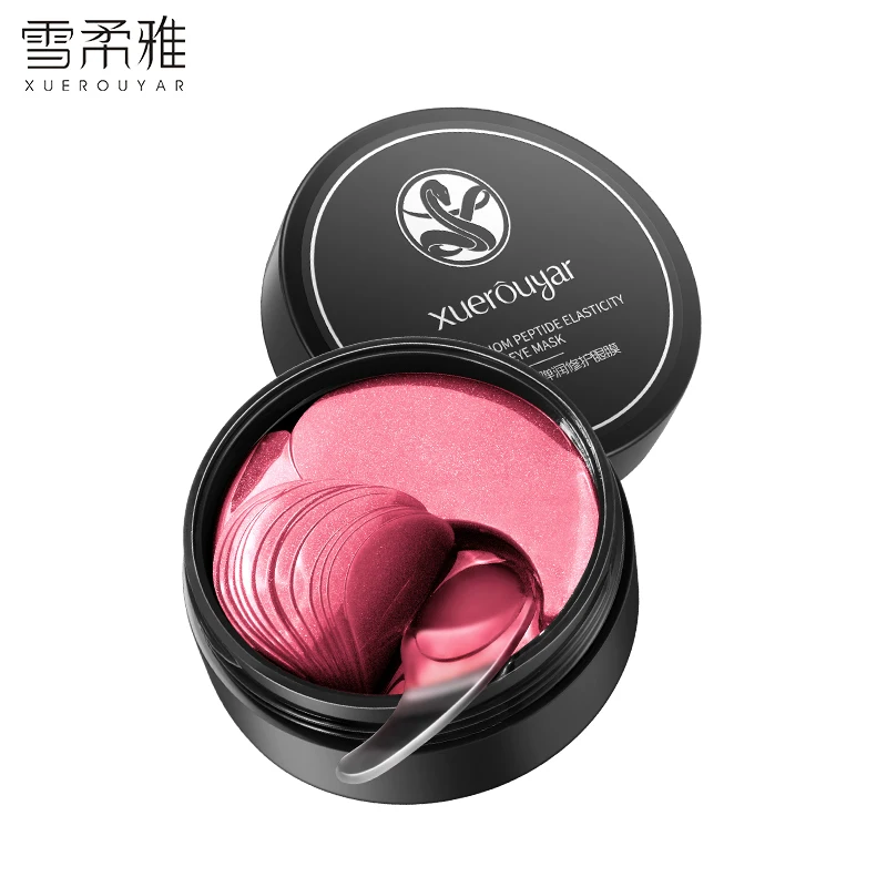 

Wholesale OEM Eye Treatment Anti-Puffiness Dark Circles Snake Venom Peptide Red Gingsen 60 pcs Cold Crystal Collagen Eye Mask, Cosmetics private label