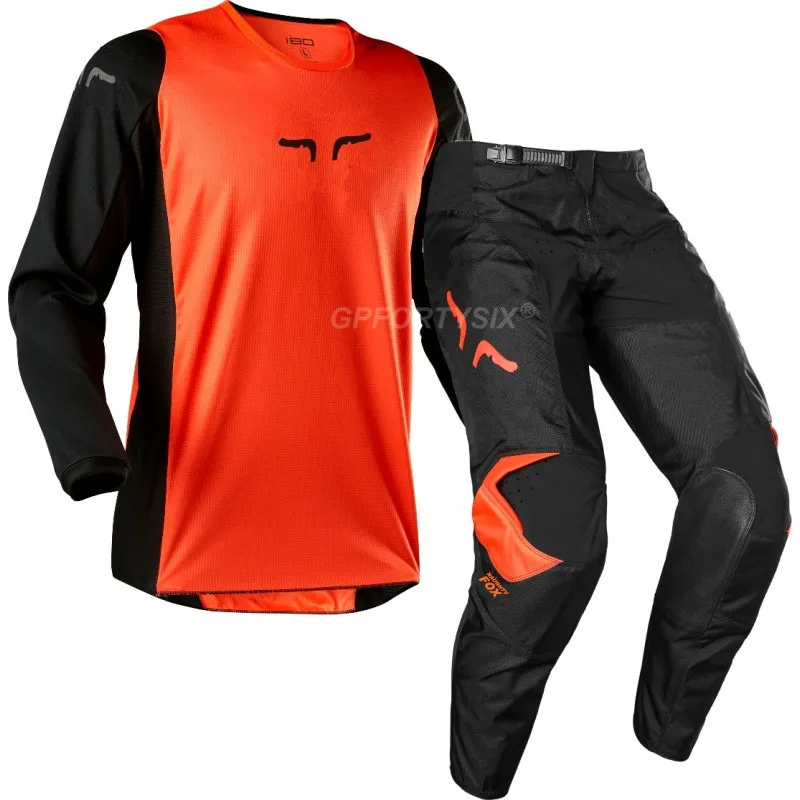 

Customized New 2020 180 Prix Motocross Pants & Jersey Motorbike Racing Suit Motorcycle Moto Dirt Bike MX DH ATV Gear Set, Black,green,orange