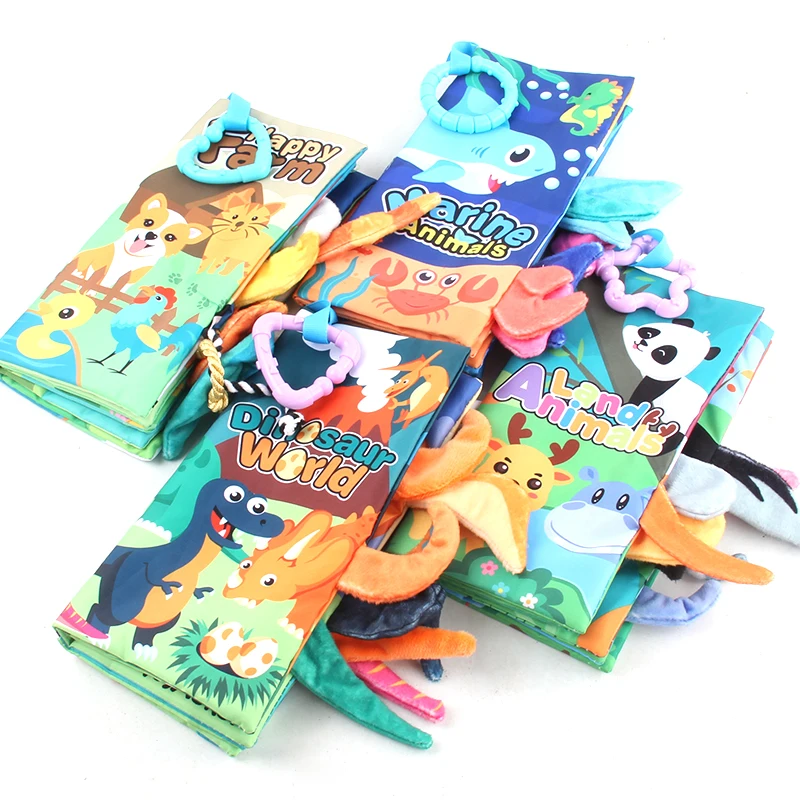 

Jungly Tails Cloth Book for Baby Crinkle Soft Book for Baby Early Educational Toys Baby Fabric Book