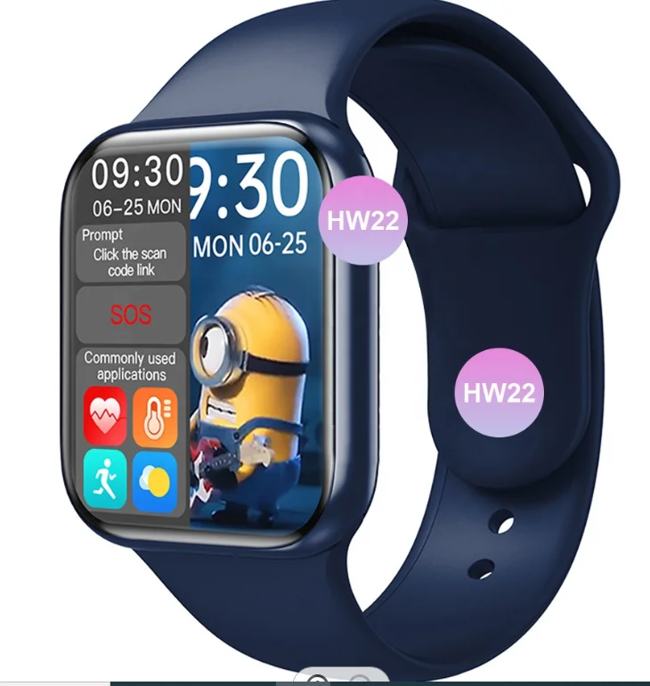 

2021 HW22 Large Calculator Kid Women Luxury IP68 Touch Watch Waterproof Smart Watch