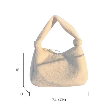 

Jtfur small square underarm bag soft fuzzy faux fur shoulder bag for girls ladies women, Customized color