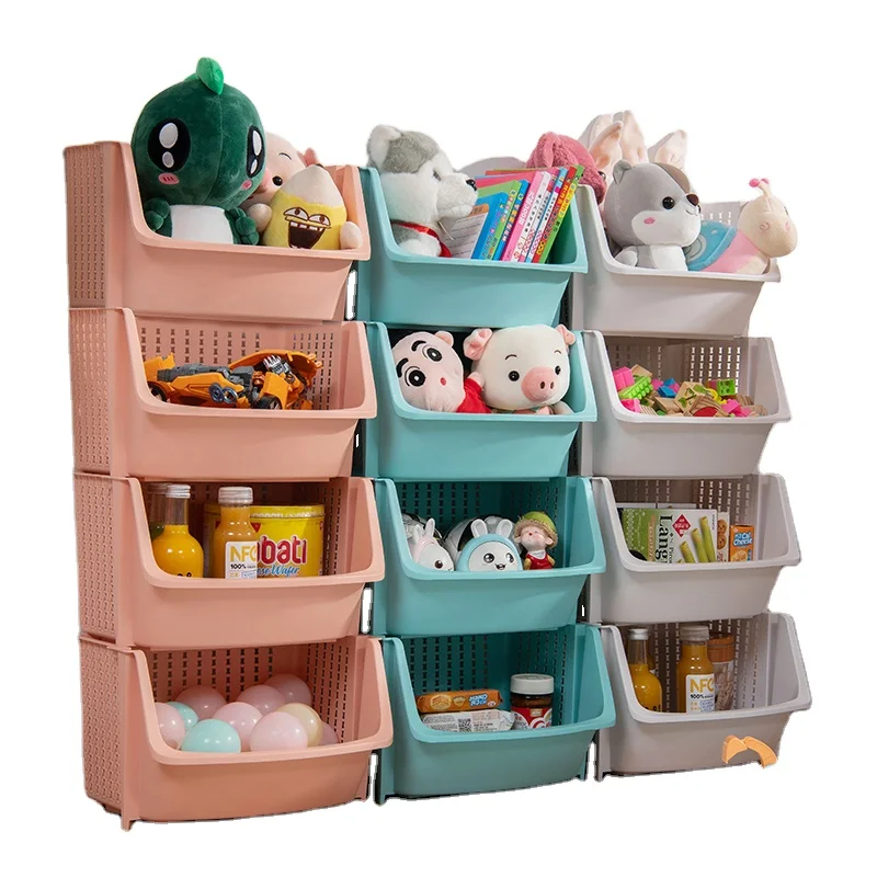 

Amazon Hot selling snack toys collapsible storage basket kitchen organizers folding storage shelf rack stackable storage holder, White