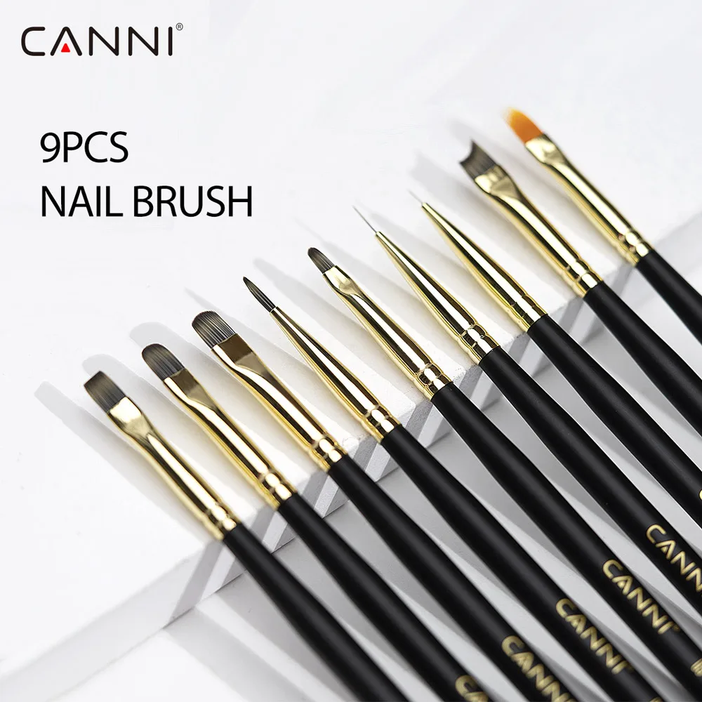CANNI Acrylic French Stripe Nail Art Design French Nails Brush Manicure Ultra-thin Line Drawing Pen UV Gel Brush Painting Tools