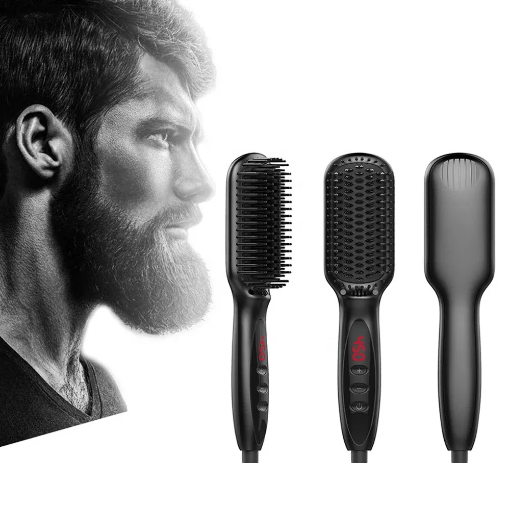 

CE Approved Beard Straightener 110V-240V Hair Straightener Brush For Men Women