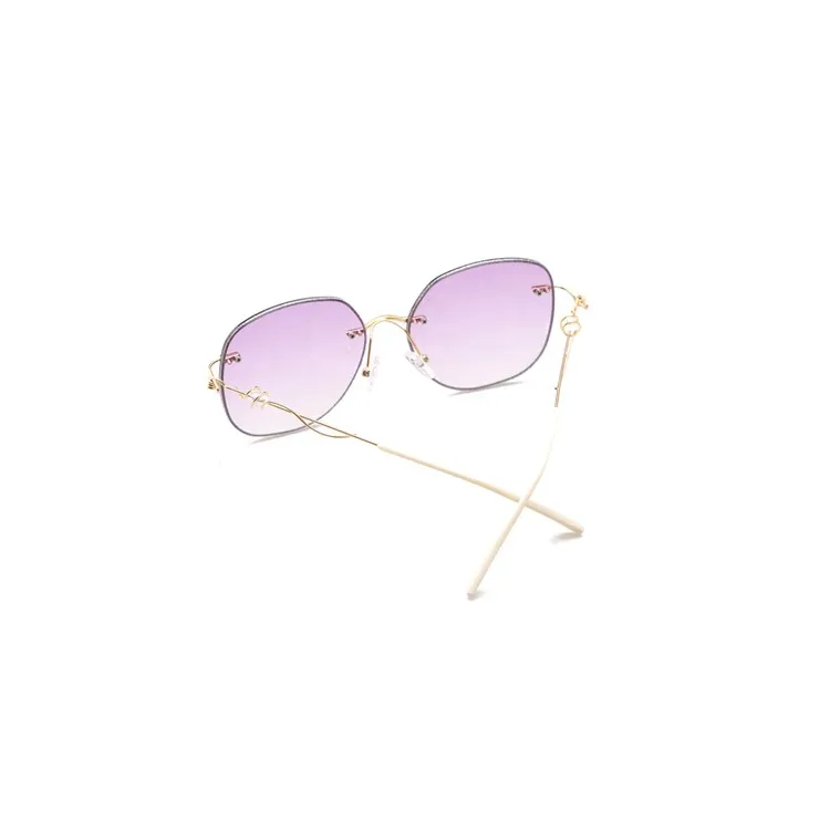 

china main product Oversize Sunglasses high quality fashion popular Lens Metal Sunglasses
