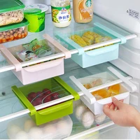 

Mini ABS DIY Slide Kitchen Fridge Freezer Space Saver Organization Storage Rack Bathroom Shelf Rack Organizer Holder