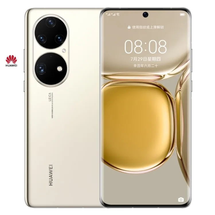 

New arrival Huawei P50 Pro Network 4G OTG NFC Quad Back Cameras Not Support Google Play Gold smartphone