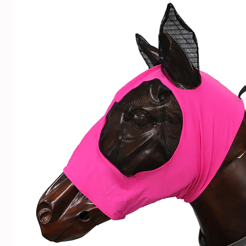 

Wholesale Equestrian Equine Equipment Horse Fly Veils High Quality Soft Mesh Ear Bonnets for Horse Riding Products Professional, Black, pink, orange, red, navy, royal blue,wine, turquoise, pink, etc.