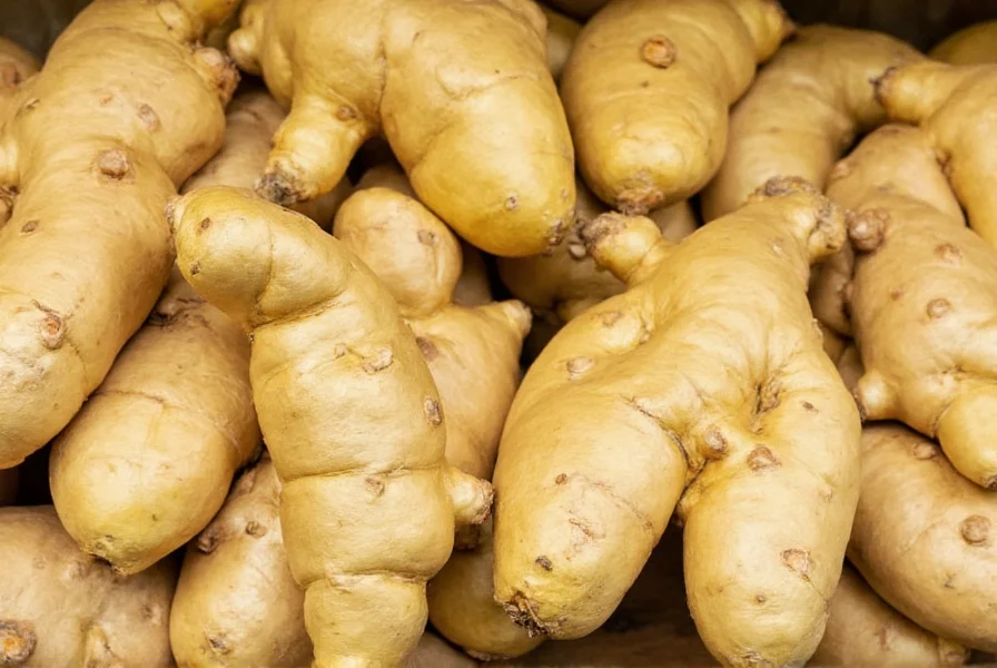 Fresh ginger root selection at Walmart produce section showing multiple ginger roots with different sizes and shapes