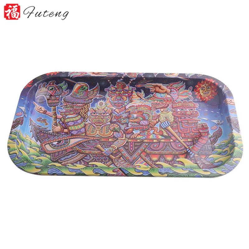 
Futeng good quality Custom Logo metal rolling tray wholesale tray 