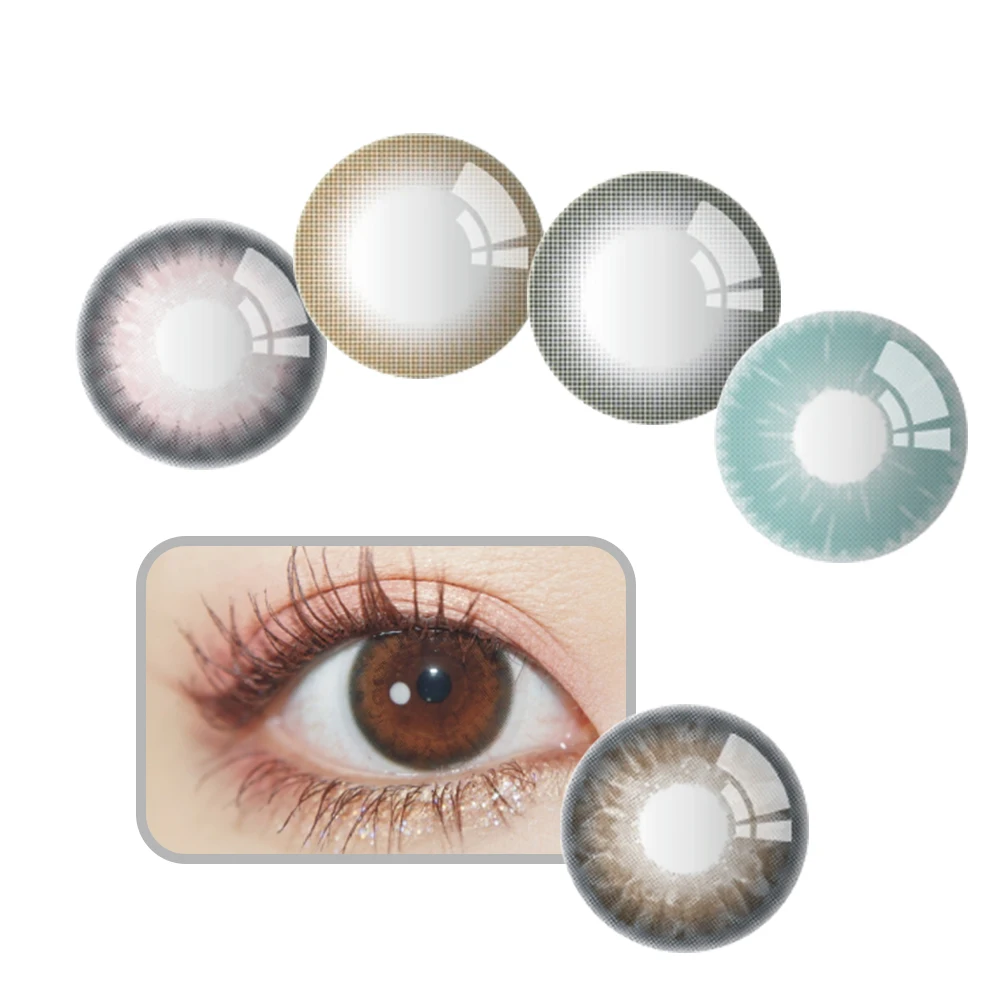 Wholesale Women Color Korean Eye Contact Lenses Daily Disposable