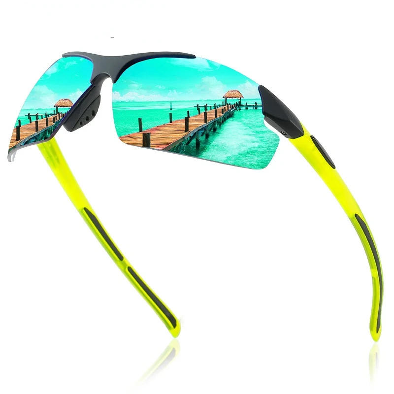 

Men's rimless sports sunglasses cycling glasses wind-proof glasses driving glasses outdoor sports colorful413Sunglasses