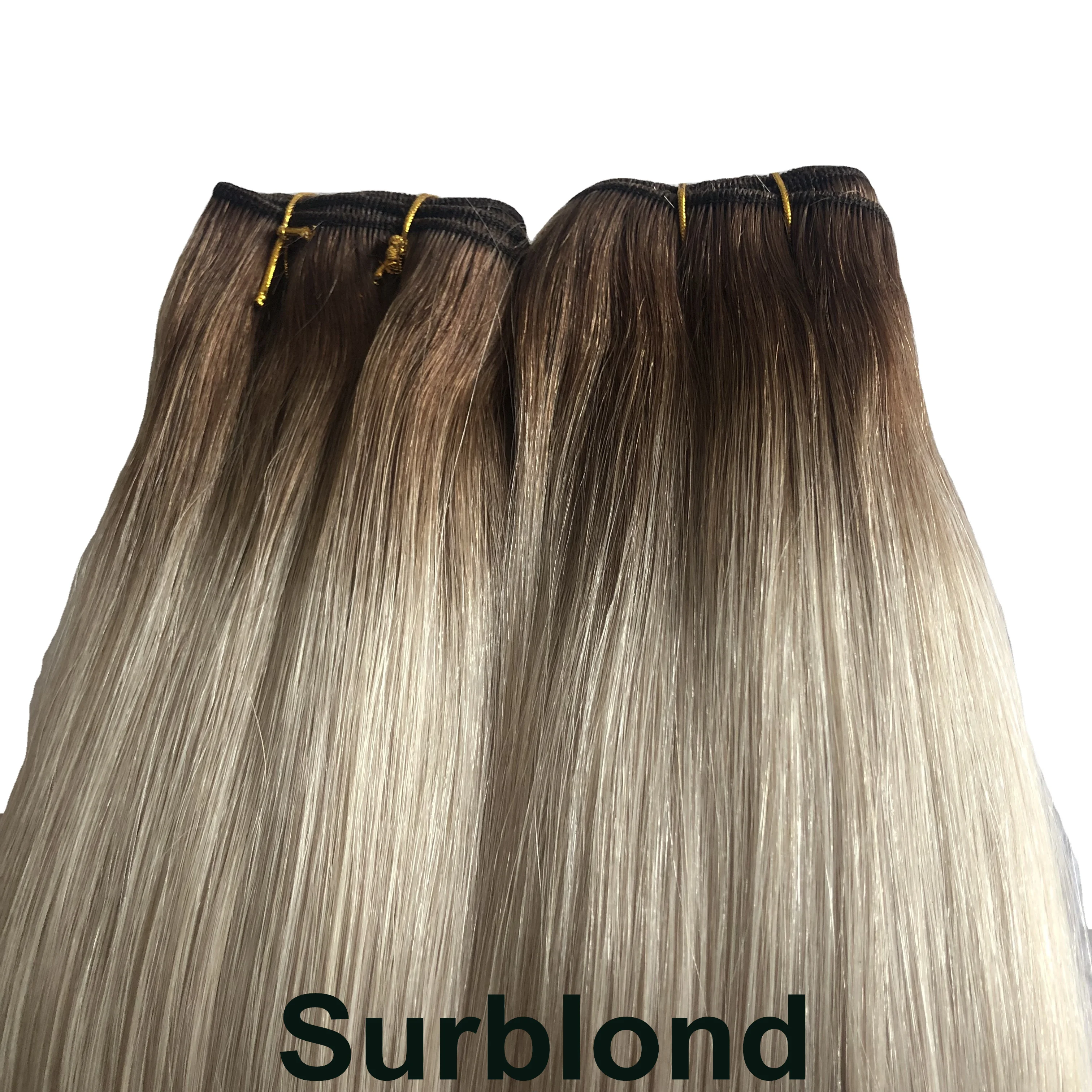 

Weft Hair Extension 100 Double Drawn Human Hair Extension Virgin Indian Remy Hair Weft, Natural colors