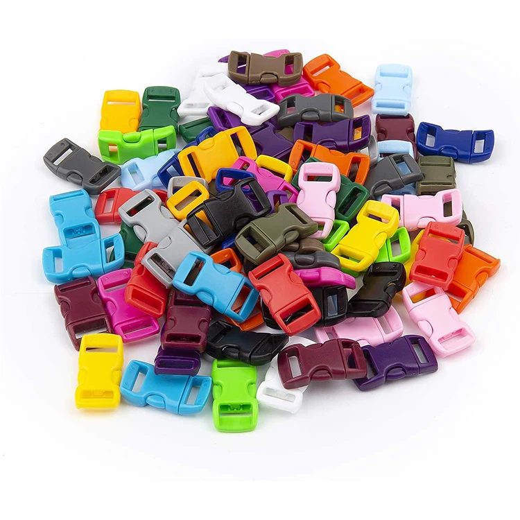 

Paracord Bracelets Luggage Straps Pet Collar Backpack Snap Side Release Plastic Buckles, Black, yellow, blue etc