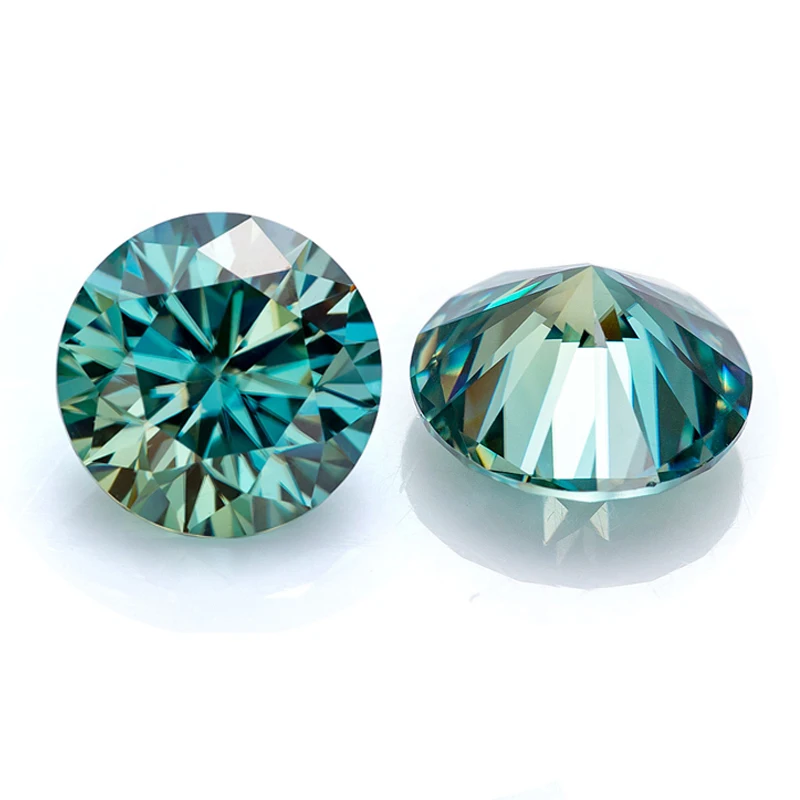 

Thriving Gems synthetic gemstone manufacturer round green moissanite