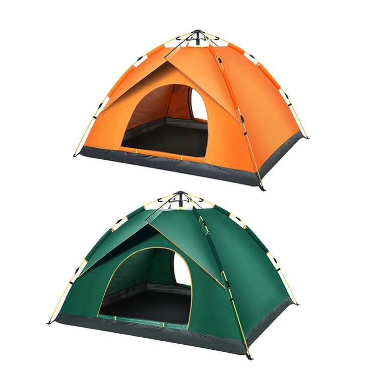 

Waterproof 3-4 Person Pop Up Tent Automatic Tents Camping Outdoor Military Tents, Green/orange/blue