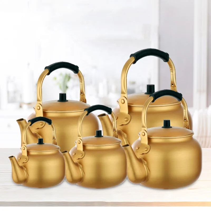 

2021 Factory Direct Sales Aluminum Yellow Kettle ,Aluminum Teapot Hot Sale Large Capacity Gas Water Kettle