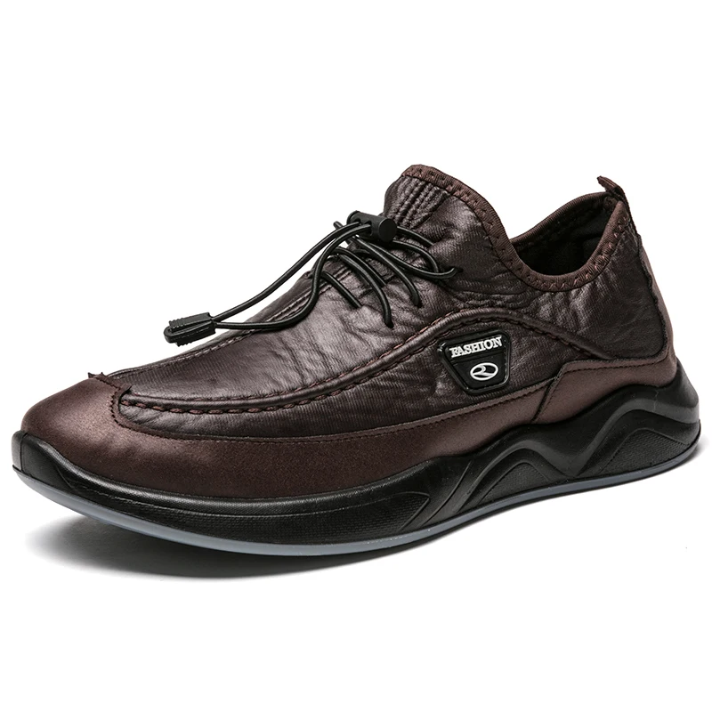 

Men's Sneakers Leather Casual Walking Shoes Waterproof