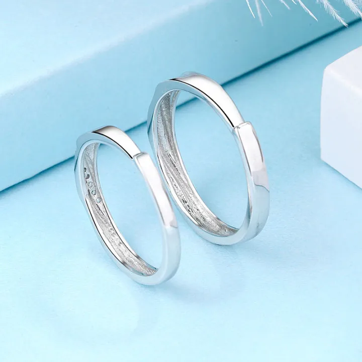

Wholesale Korean 925 pure silver lovers rings silver jewelry wedding