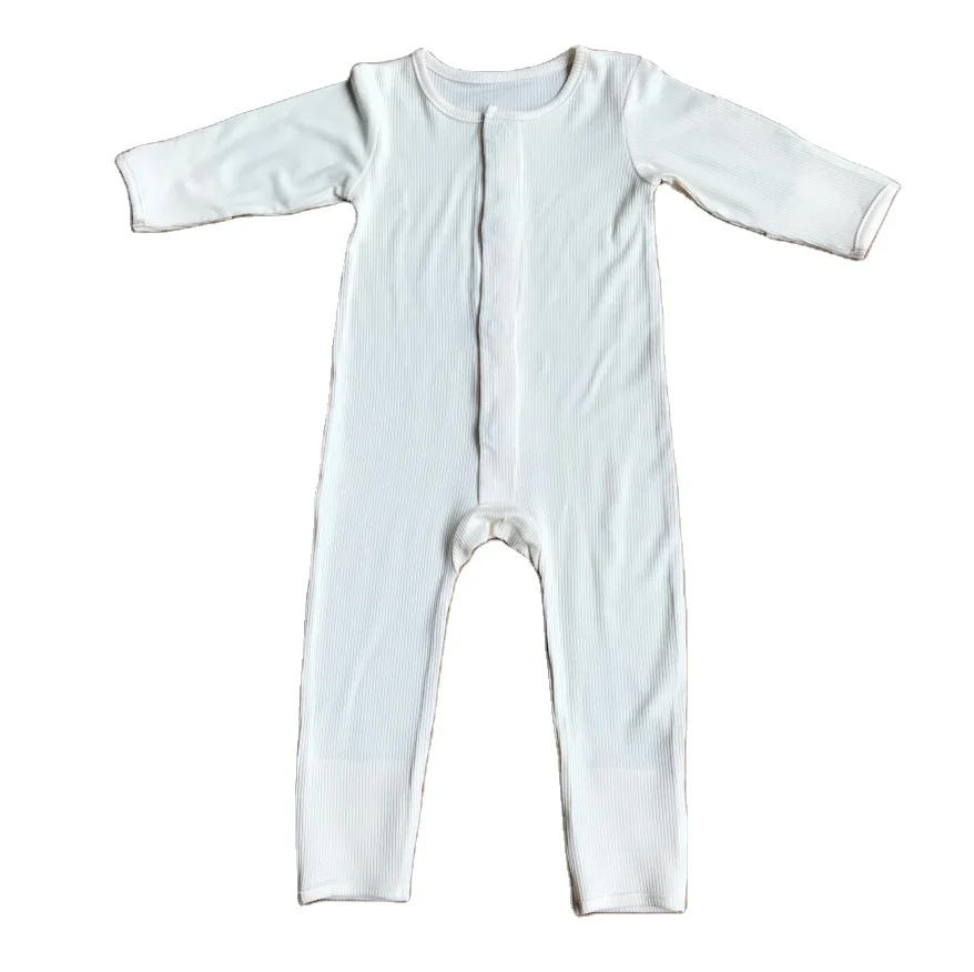 

Free sample 100% bamboo fiber baby romper with Magnetic snaps baby sleepwear