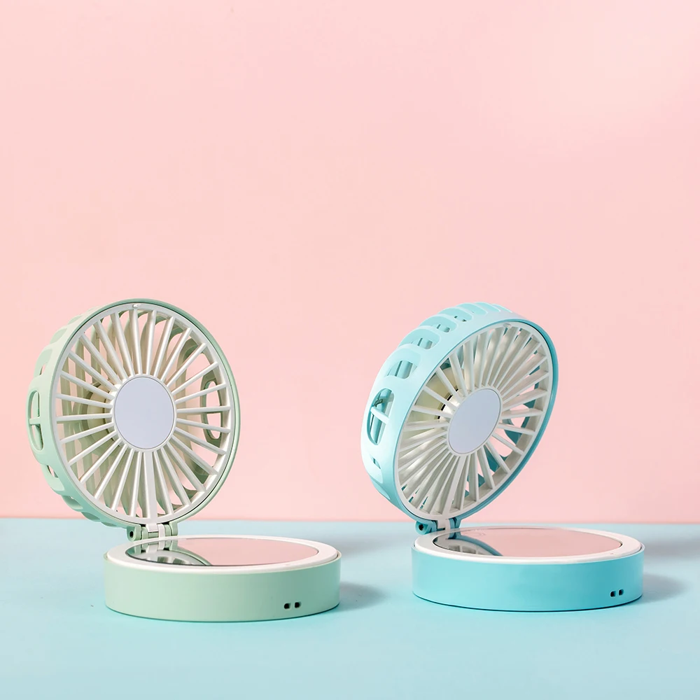 Imycoo Portable Mini Rechargeable Fan With Mirror Factory Hot Beauty ...