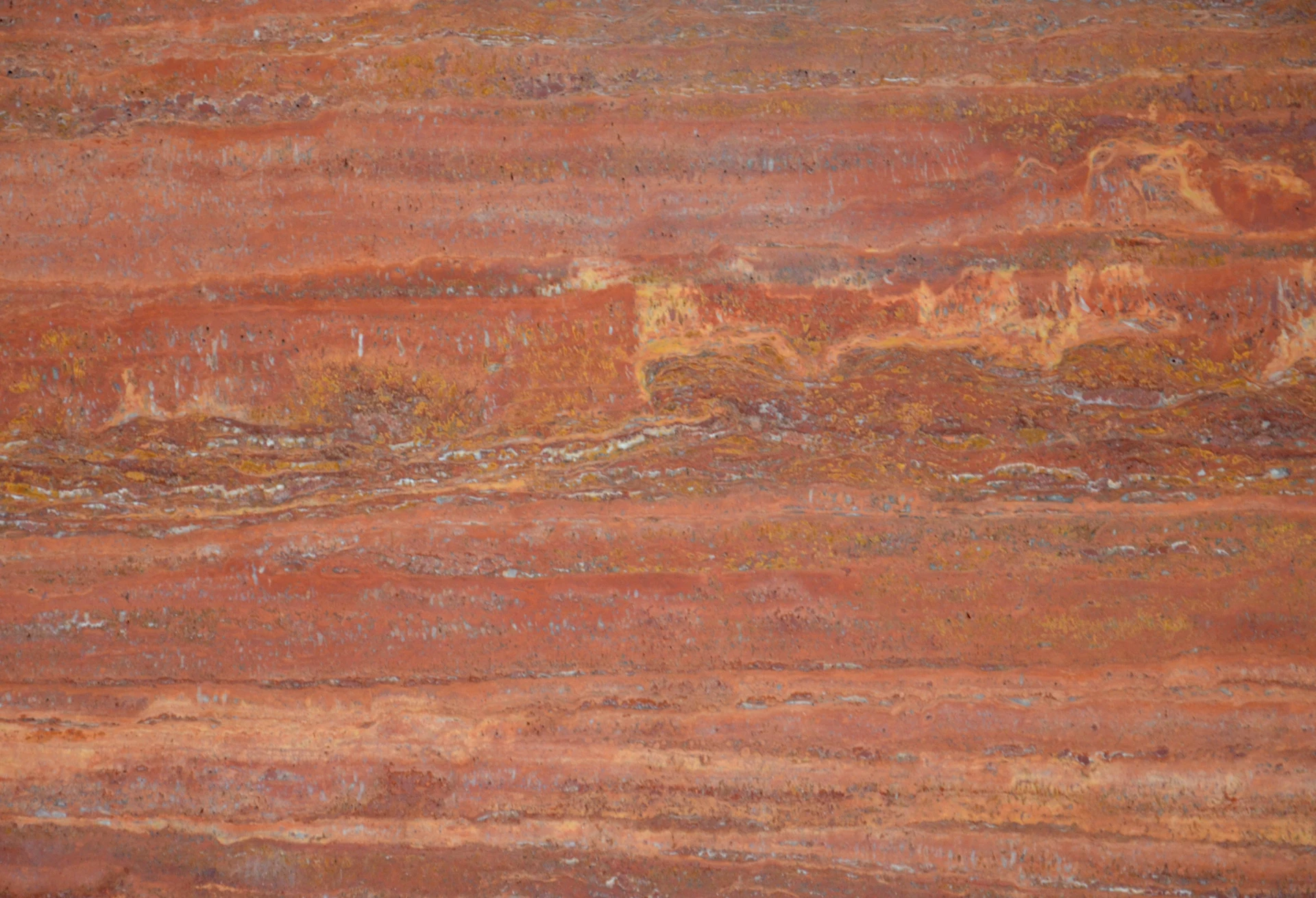 honed and polished natural Persian Rosso Red Travertine Slab Tile